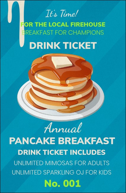 Pancake Stack Drink Ticket Product Front
