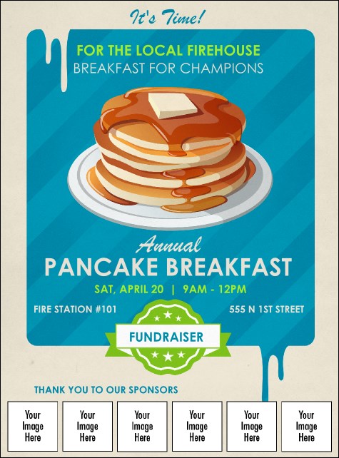 Pancake Stack Logo Flyer Product Front