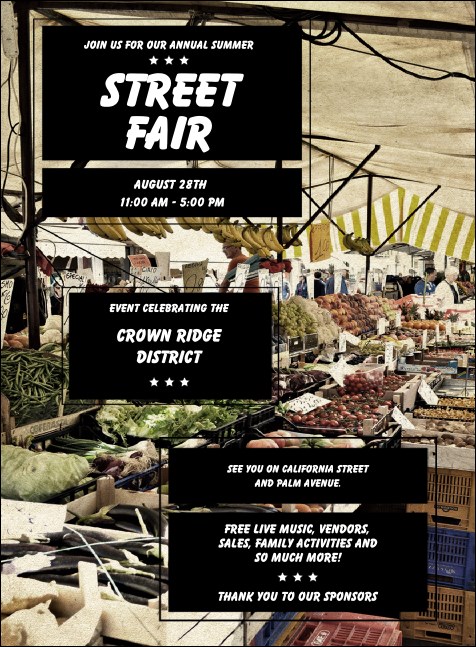Street Fair Market Invitation