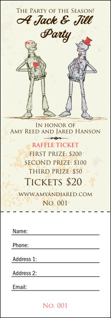 Robot Jack & Jill Raffle Ticket