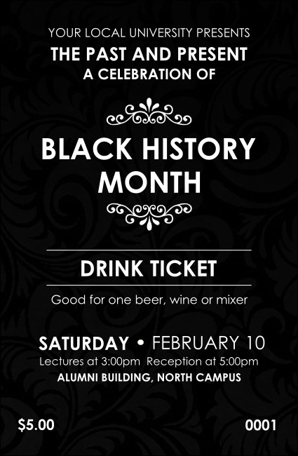 Black History Month Drink Ticket