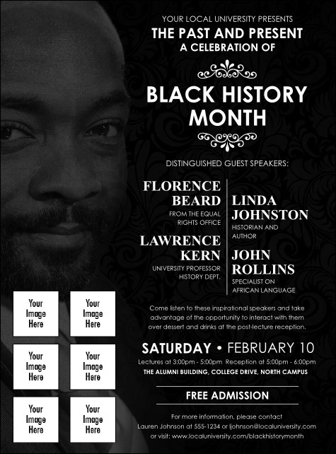 Black History Month Logo Flyer Product Front