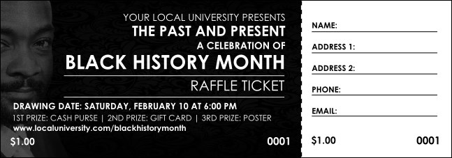 Black History Month Raffle Ticket