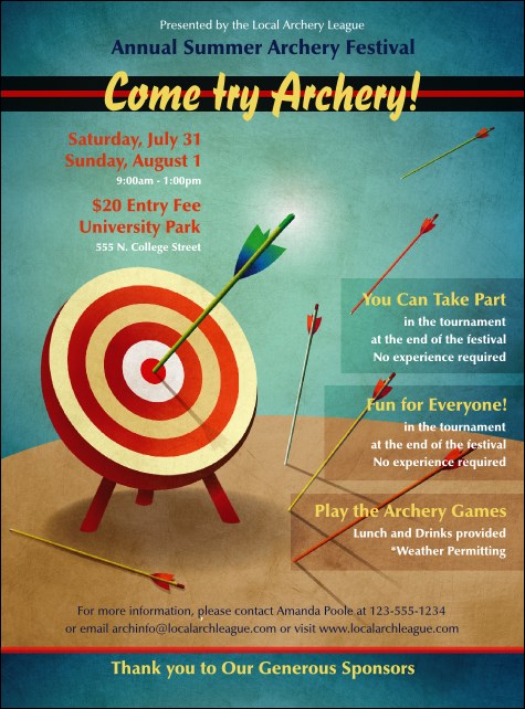 Archery Flyer Product Front