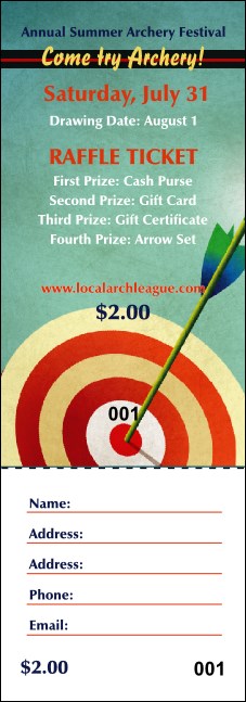 Archery Raffle Ticket