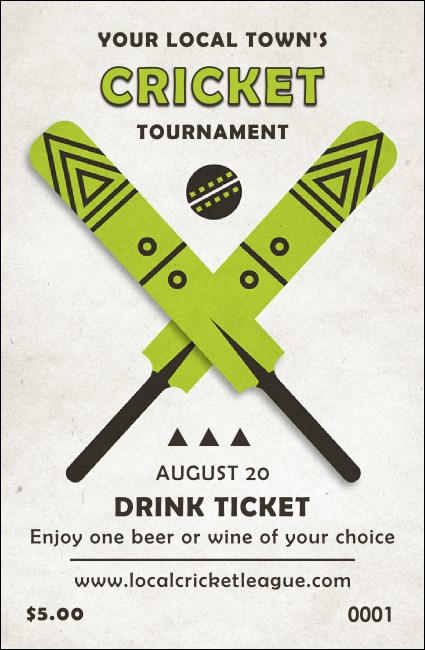 Cricket Drink Ticket