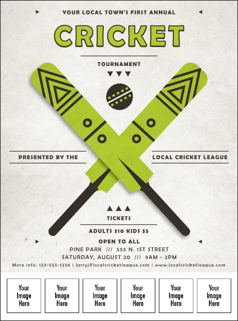 Cricket Logo Flyer Product Front