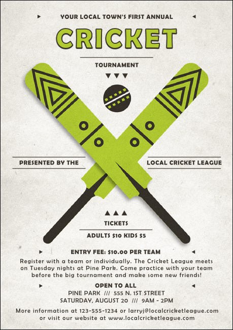 Cricket Postcard Product Front