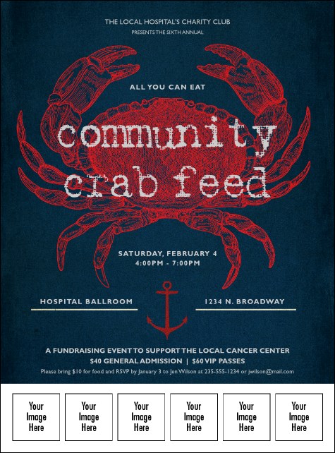 Crab Dinner Logo Flyer