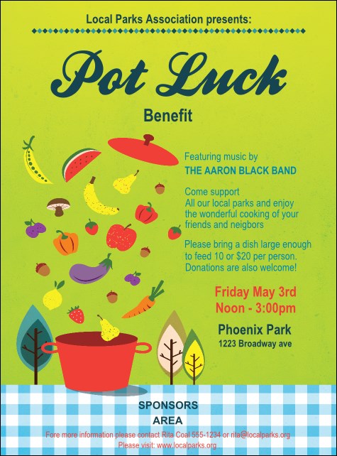 Potluck Benefit Flyer Product Front