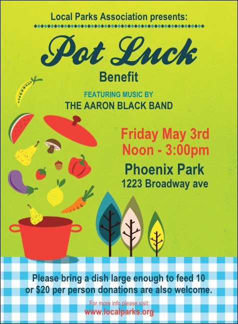 Potluck Benefit Invitation