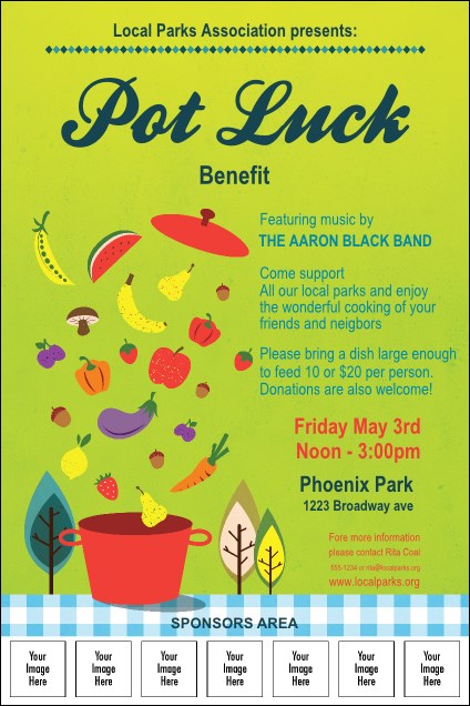 Potluck Benefit Logo Poster