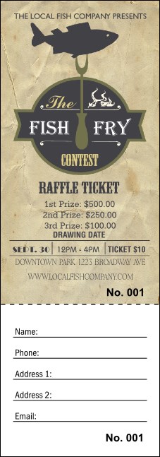 Fish Fry Raffle Ticket Product Front