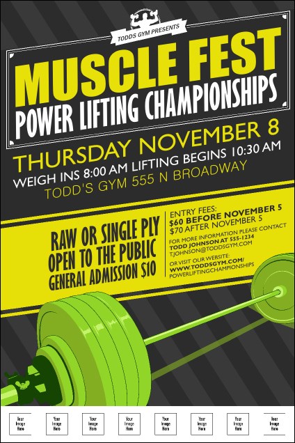 Power Lifting Logo Poster