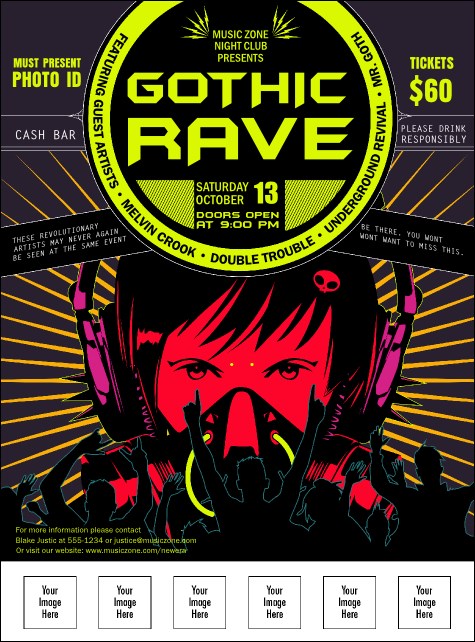 Goth Rave Logo Flyer Product Front