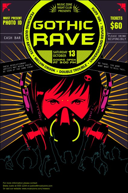 Goth Rave Poster Product Front