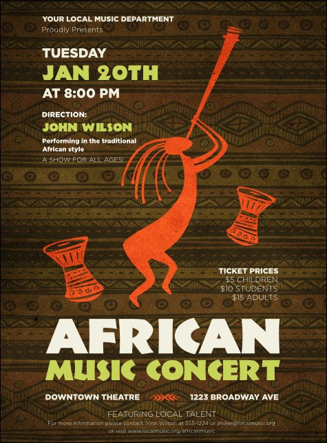 African Music Flyer Product Front