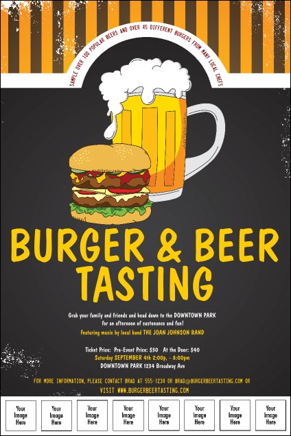 Burgers and Beer Logo Poster Product Front