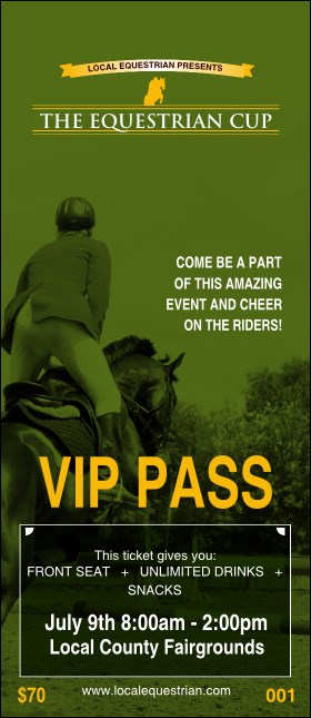 Equestrian VIP Pass