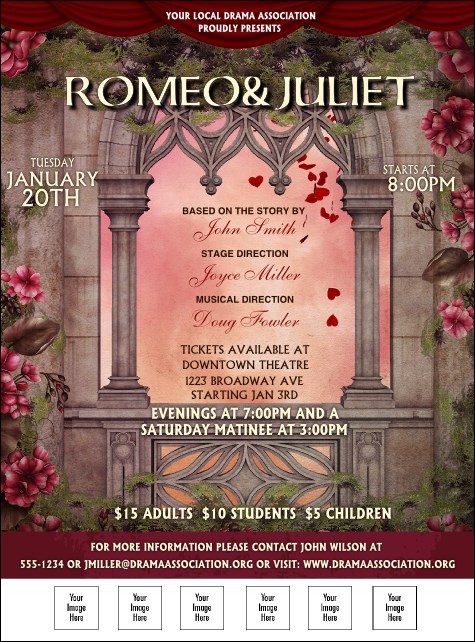 Romeo and Juliet Logo Flyer Product Front