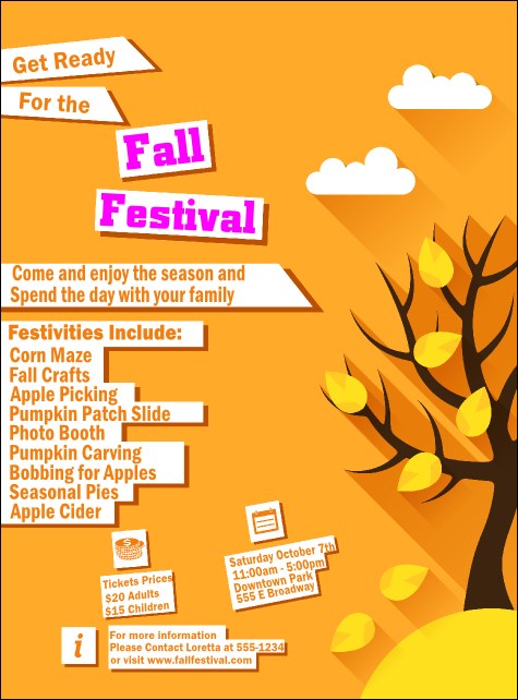 Fall Cut Paper Flyer