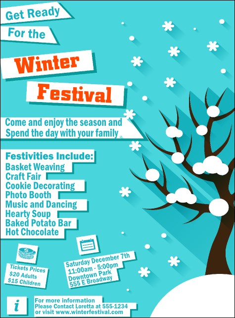 Winter Cut Paper Flyer