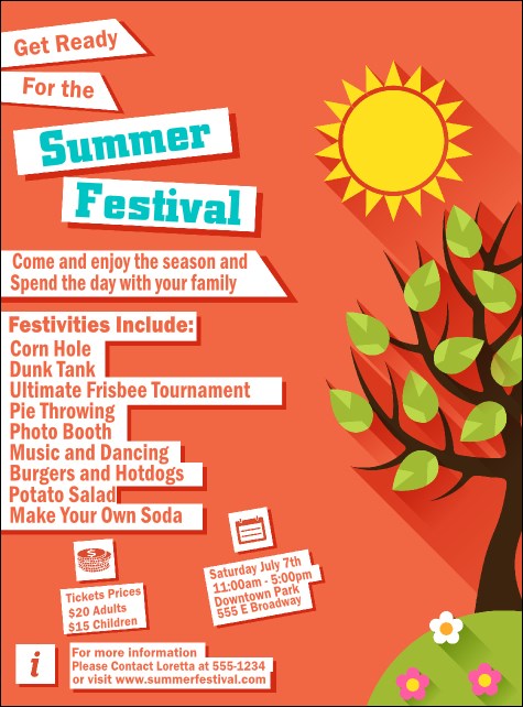 Summer Cut Paper Flyer