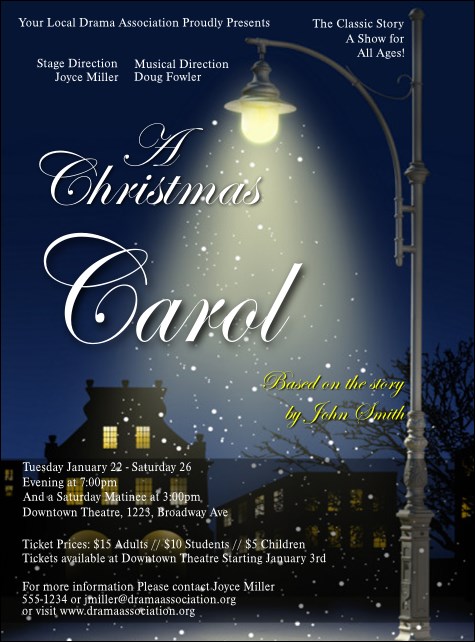 Christmas Carol Flyer Product Front