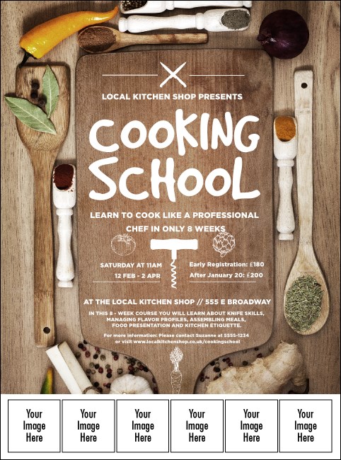 Cooking School Logo Flyer Product Front
