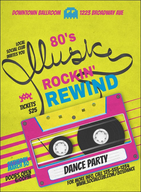 80s Music Invitation