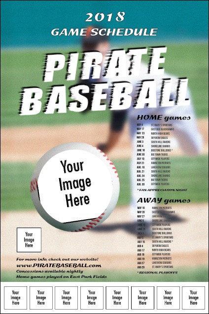 Baseball Schedule Logo Poster Product Front