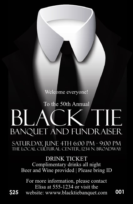 Black Tie Drink Ticket