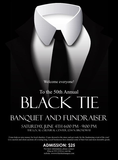Black Tie Flyer Product Front