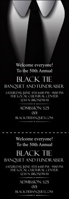 Black Tie Event Ticket Product Front