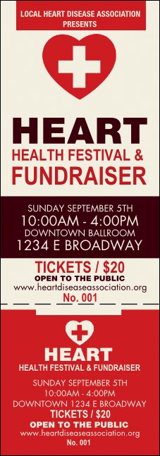 Heart Health Event Ticket Product Front