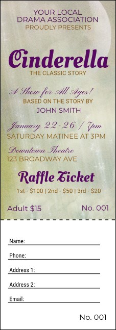 Cinderella Raffle Ticket