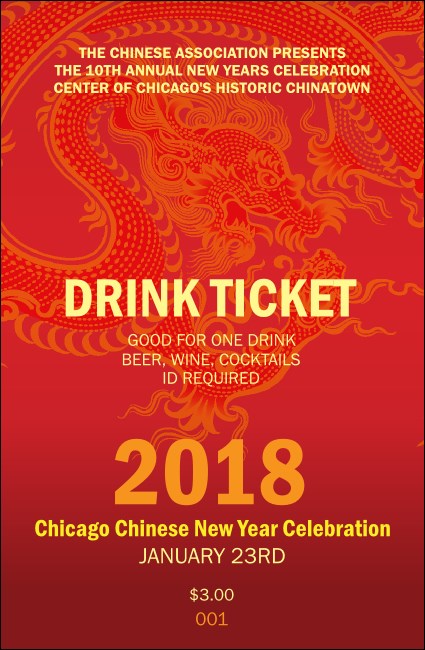 Chinese New Year Drink Ticket