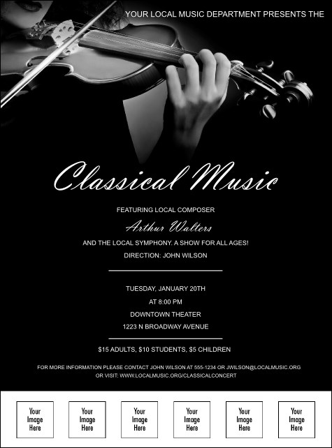 Classical Music Logo Flyer Product Front