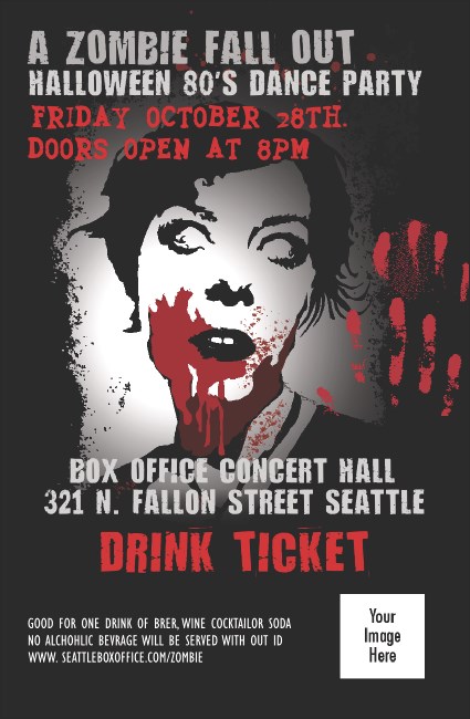 Zombie Woman Drink Ticket