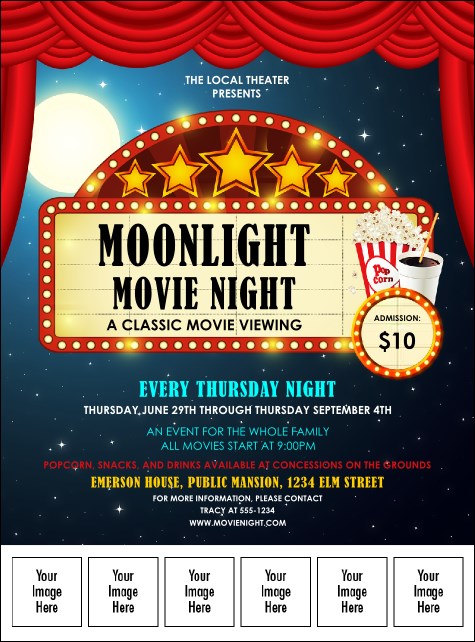 Movie Night Logo Flyer Product Front