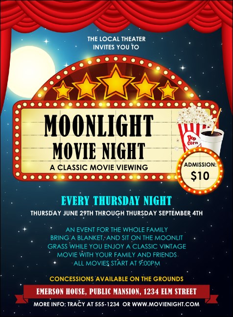 Movie Night Invitation Product Front