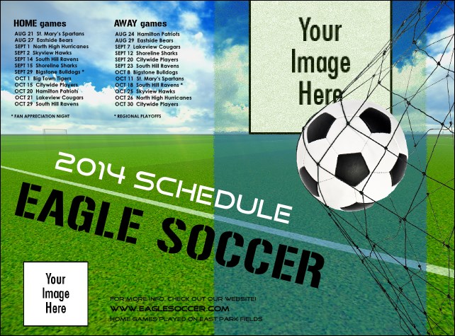 Soccer Schedule Flyer Product Front