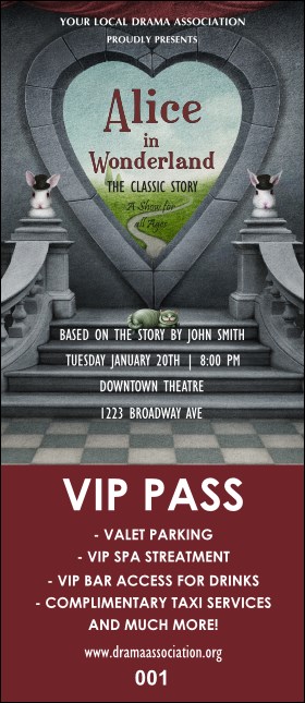 Alice in Wonderland VIP Pass