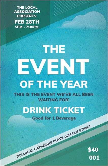 All Purpose Clouds Drink Ticket Product Front