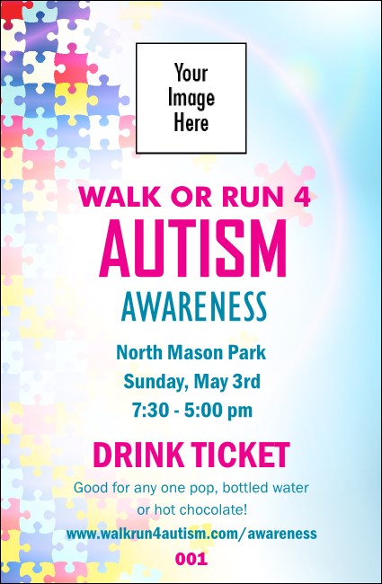 Autism Awareness Drink Ticket