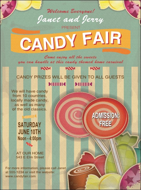 Retro Candy Flyer