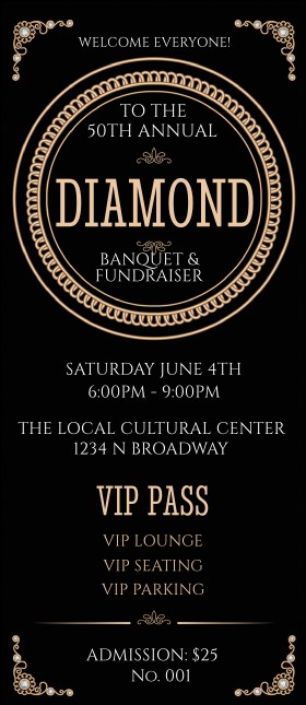 Diamonds Black VIP Pass Product Front