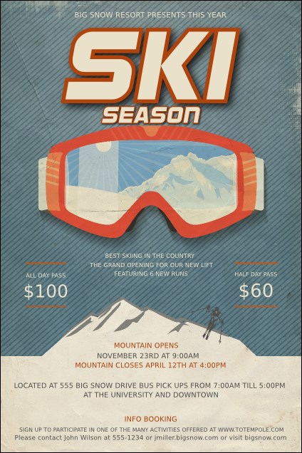 Ski Goggles Poster Product Front