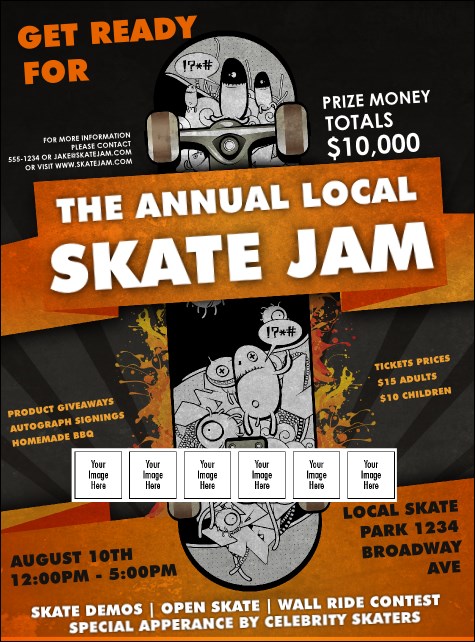 Skateboarding Logo Flyer Product Front