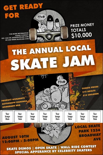 Skateboarding Logo Poster Product Front